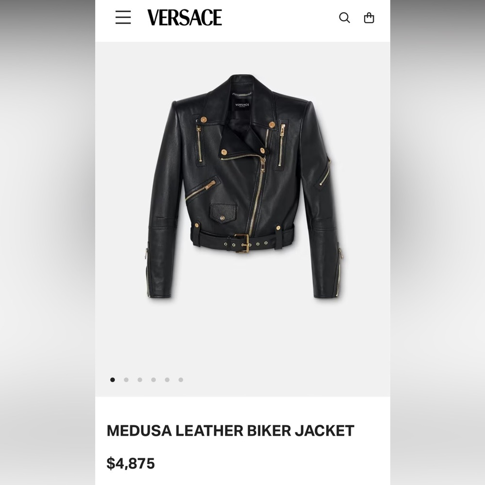 BRAND NEW!! VERSACE | MEDUSA LEATHER BIKER JACKET